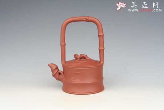 紫砂壶图片：竹节提梁 - 美壶网