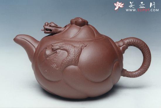 紫砂壶图片：鱼化龙（清水泥 - 美壶网