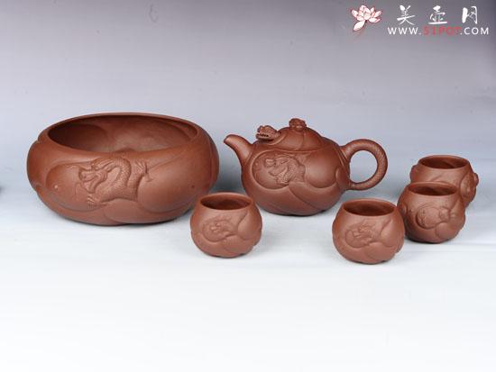 紫砂壶图片：鱼化龙套壶 - 美壶网