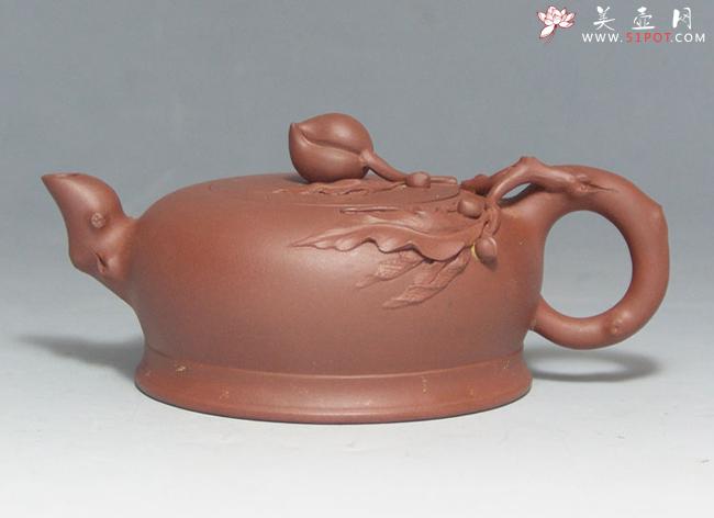 紫砂壶图片：寿桃 260CC - 美壶网