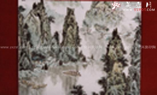 紫砂壶图片：山水画2 - 美壶网