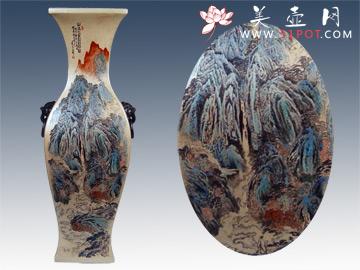 紫砂壶图片:鱼尾鹤颈瓶 - 美壶网