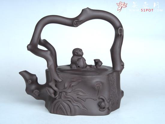 紫砂壶图片：圣桃提梁 - 美壶网