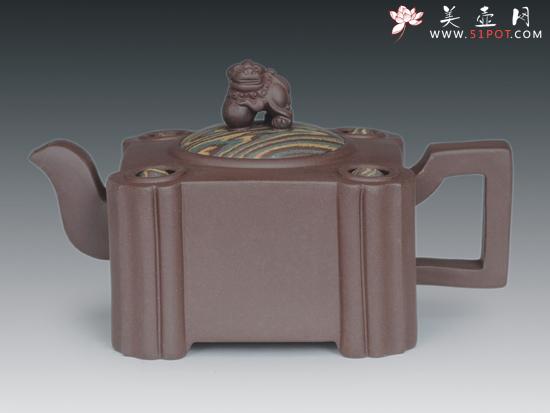 紫砂壶图片：貔貅四方 - 美壶网