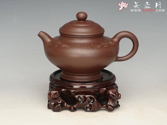 紫砂壶图片：宫灯    容量：350cc - 美壶网