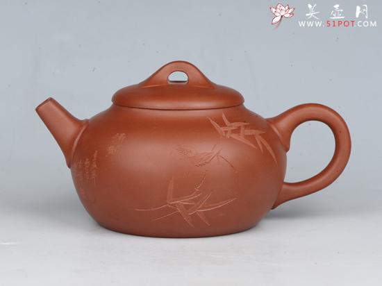 紫砂壶图片：雅韵  容量：200cc  泥料：小红泥 - 美壶网