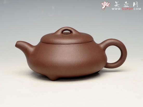 紫砂壶图片：汉棠石瓢紫泥 - 美壶网