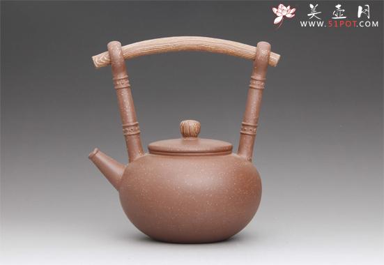 紫砂壶图片：桃木提梁 - 美壶网