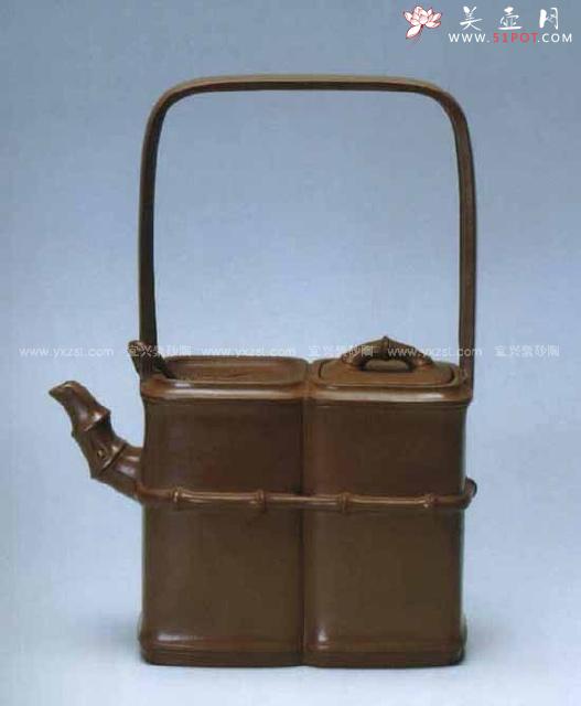 紫砂壶图片：双竹提梁壶 - 美壶网