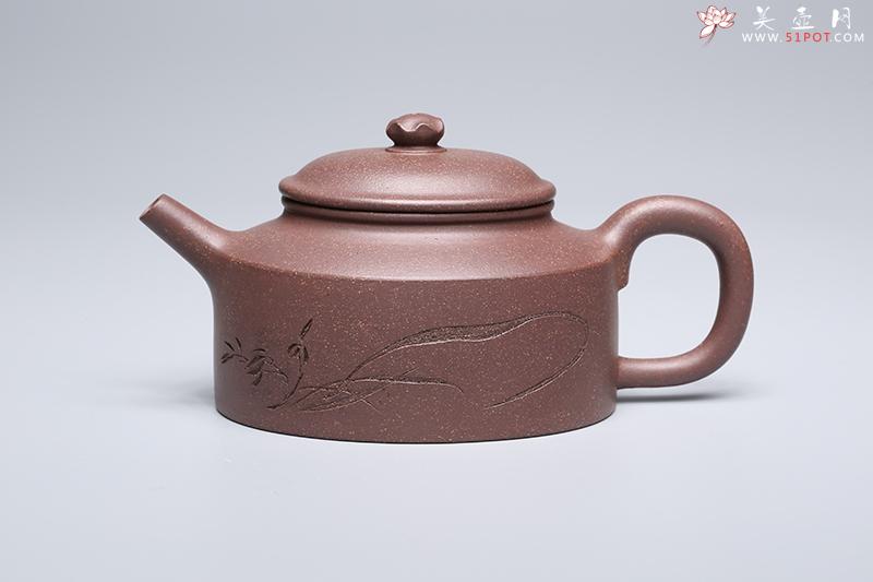 紫砂壶图片：腰圆德钟（周午生画） - 美壶网