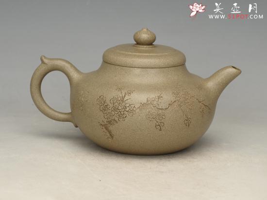 紫砂壶图片：灰段3 风韵  容量：250cc - 美壶网