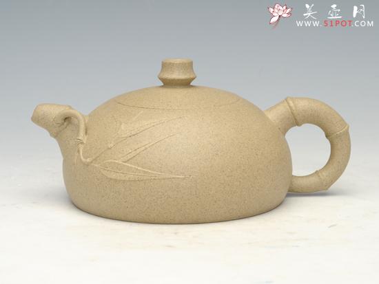 紫砂壶图片：半月竹节 - 美壶网