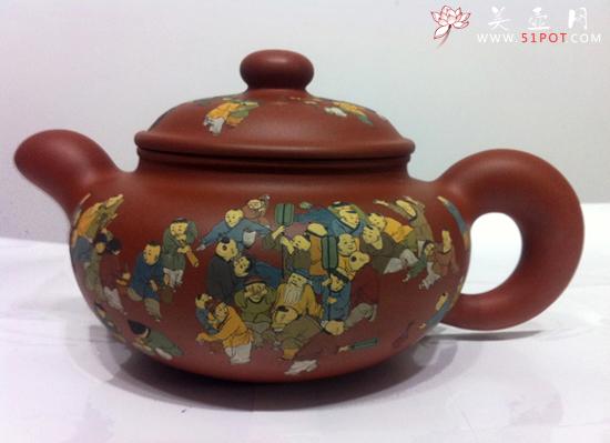 紫砂壶图片:百子壶680cc - 美壶网