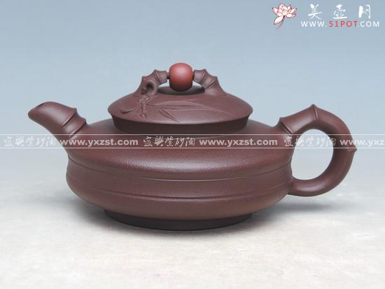 紫砂壶图片：双色竹鼓 - 美壶网