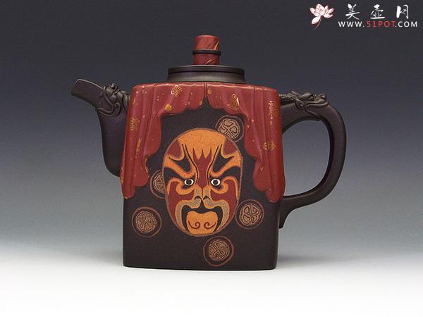 紫砂壶图片：绞泥戏曲人生 - 美壶网