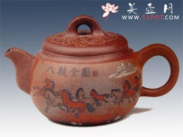 紫砂壶图片：八骏图 - 美壶网