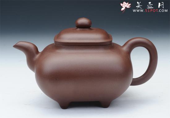 紫砂壶图片:四方传炉壶 - 美壶网