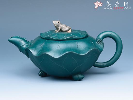 紫砂壶图片：荷叶青蛙 - 美壶网