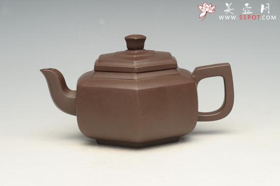 紫砂壶图片：六方雪华 - 美壶网