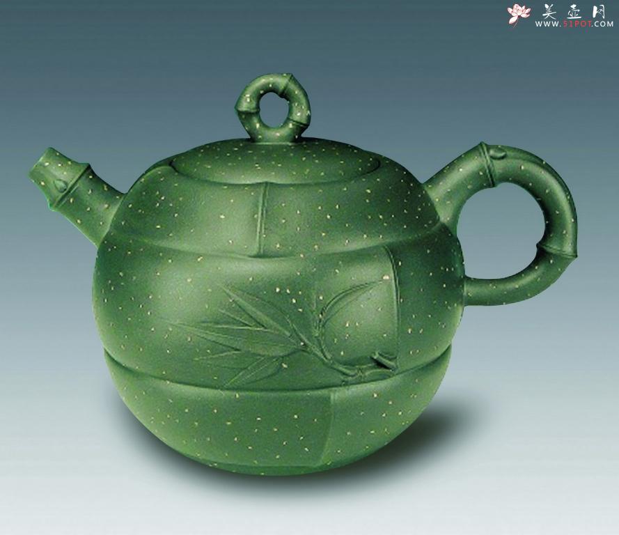 紫砂壶图片：竹·雪竹（壶） - 美壶网