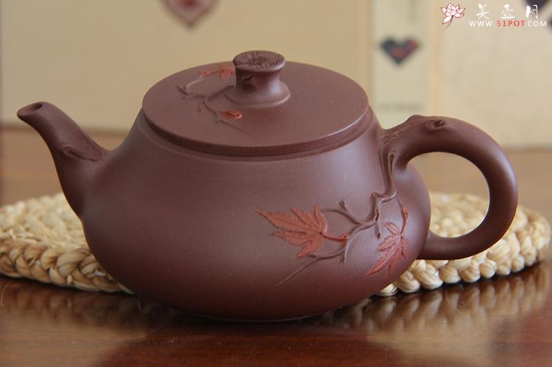 紫砂壶图片：枫叶红了 - 美壶网