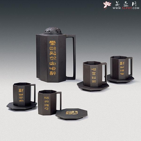 紫砂壶图片：八面来风茶具 - 美壶网