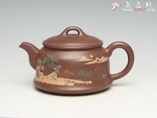 紫砂壶图片:圆盛(泥绘) - 美壶网