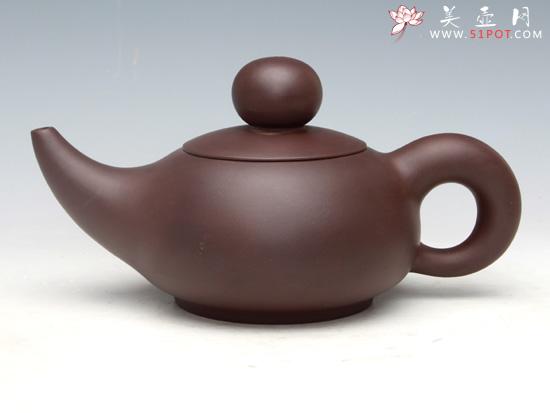 紫砂壶图片：憨球（紫泥）450ML - 美壶网