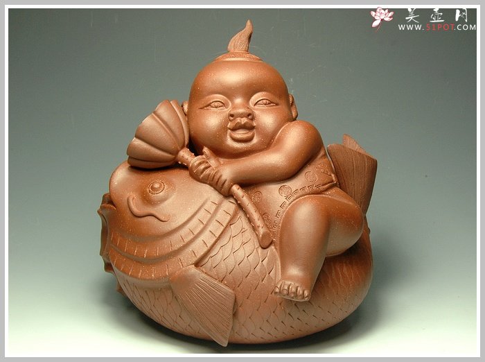 紫砂壶图片：连年有余 - 美壶网