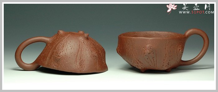 紫砂壶图片：全手花塑品茗杯 精品 - 美壶网