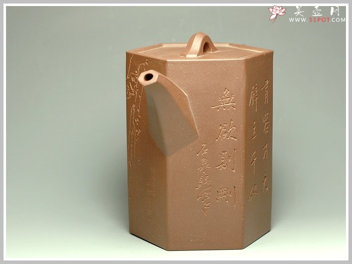 紫砂壶图片：高六方 欣赏 - 美壶网