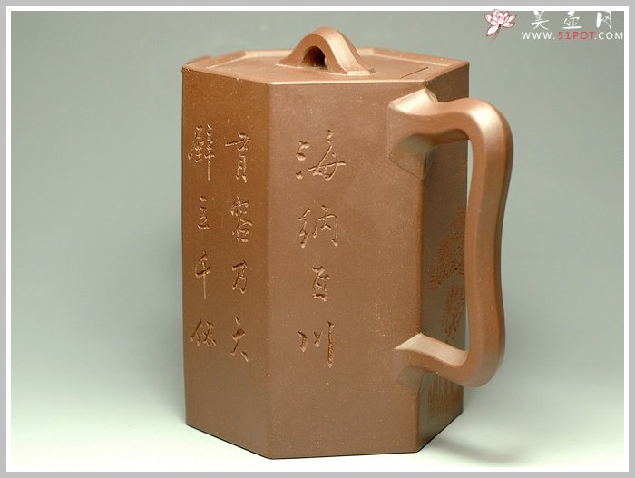 紫砂壶图片：高六方 欣赏 - 美壶网
