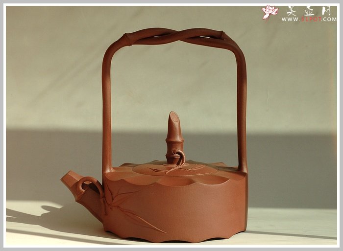 紫砂壶图片：六方竹提梁 - 美壶网