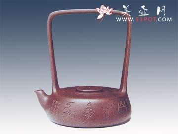 紫砂壶图片：此乐提梁 - 美壶网