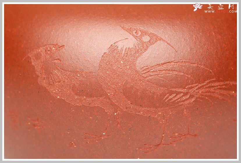 紫砂壶图片：范小君刻 飞 - 美壶网