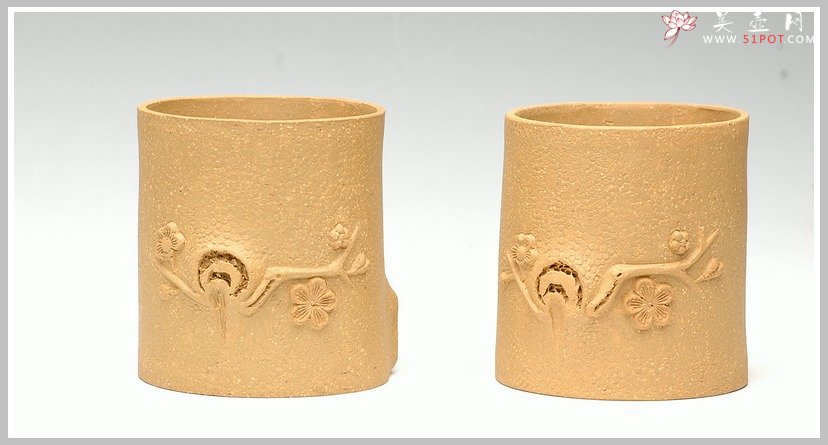 紫砂壶图片：品茗杯之全手梅花单杯 - 美壶网