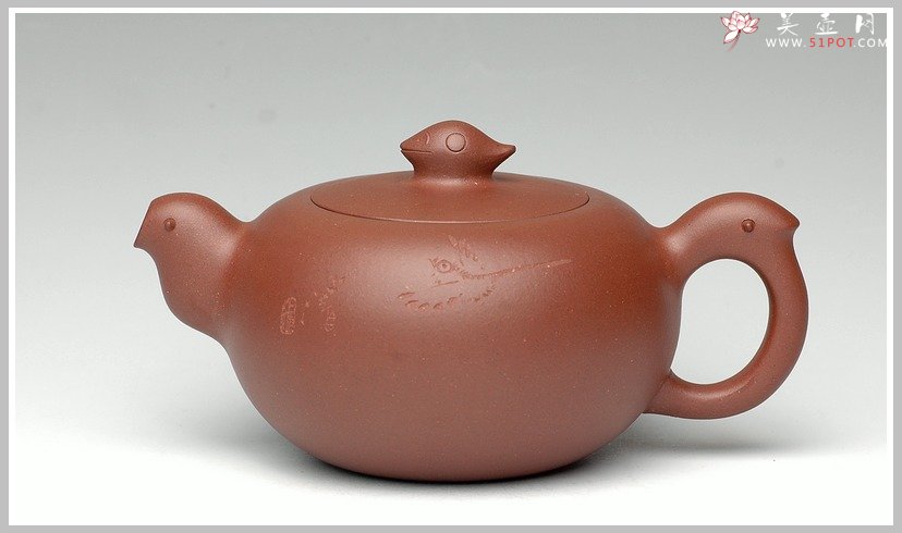 紫砂壶图片：厉上清刻 飞 - 美壶网