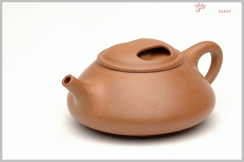 紫砂壶图片：全手牛盖石瓢 - 美壶网