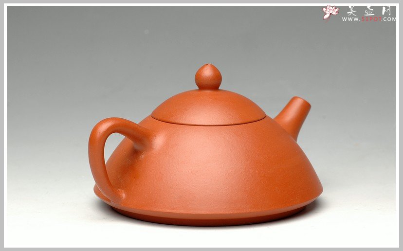 紫砂壶图片：全手朱泥小笠翁 - 美壶网