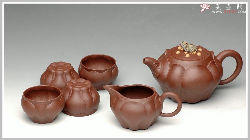 紫砂壶图片：紫泥莲子套壶 - 美壶网