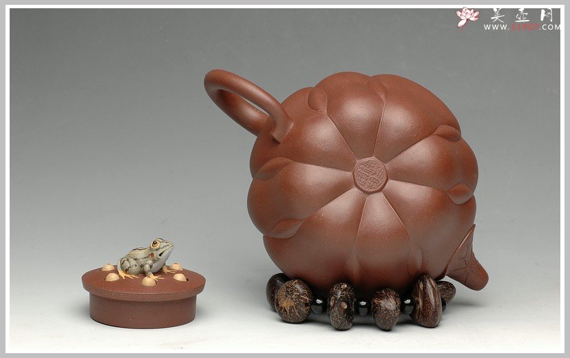 紫砂壶图片：紫泥莲子套壶 - 美壶网