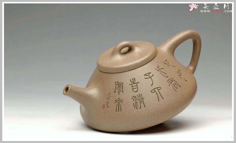 紫砂壶图片：实力精品 许国卫老师作品 子冶石瓢 - 美壶网