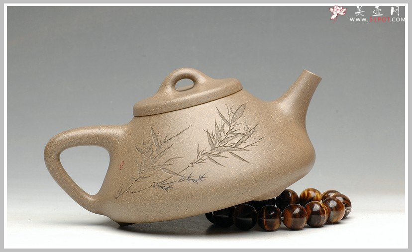 紫砂壶图片：实力精品 许国卫老师作品 子冶石瓢 - 美壶网