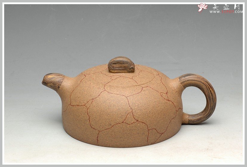 紫砂壶图片：冰纹半月 - 美壶网