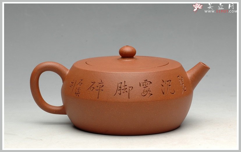 紫砂壶图片：简练古拙 杀茶利器  全手折肩巨轮 - 美壶网