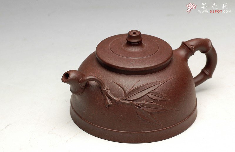 紫砂壶图片：沉稳 实用花货 新品刚竹 居不可无竹 - 美壶网