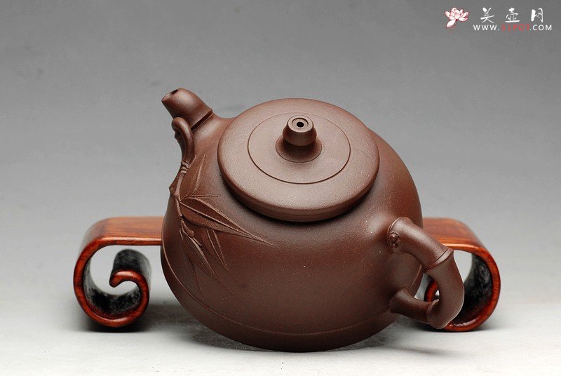 紫砂壶图片：沉稳 实用花货 新品刚竹 居不可无竹 - 美壶网