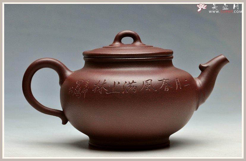 紫砂壶图片：李昌鸿大师装饰 风雅德韵 线条流畅 凤鸣 - 美壶网