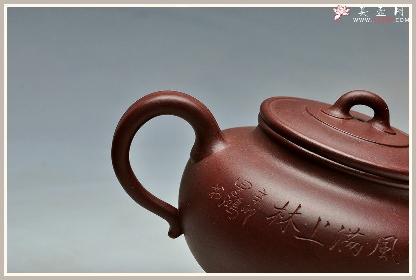 紫砂壶图片：李昌鸿大师装饰 风雅德韵 线条流畅 凤鸣 - 美壶网