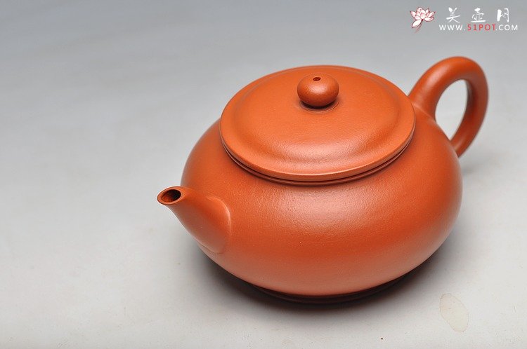 紫砂壶图片：金黄朱泥 全手神韵 线条韵味耐品 - 美壶网